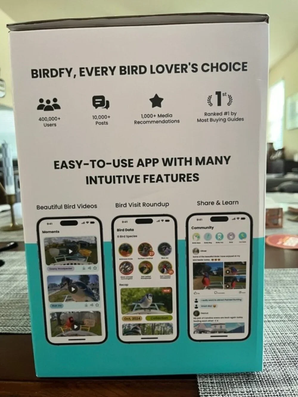 NETVUE by Birdfy Smart Bird Feeder 2K HD AI Camera Solar Power Wireless Live Str